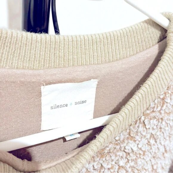 Silence + Noise Cozy Sherpa Crewneck Sweater Sz M - Picture 4 of 7